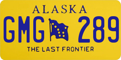 AK license plate GMG289