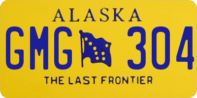 AK license plate GMG304