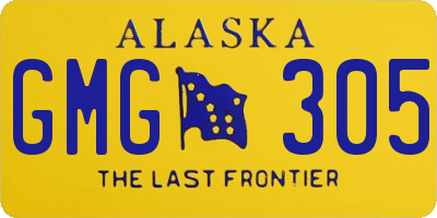 AK license plate GMG305