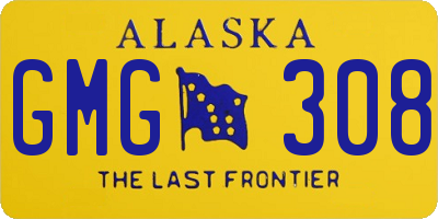 AK license plate GMG308