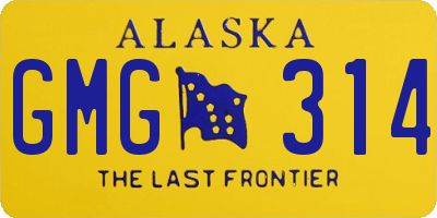 AK license plate GMG314