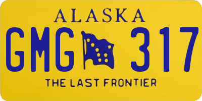 AK license plate GMG317