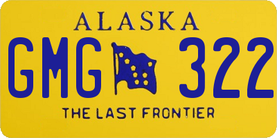 AK license plate GMG322