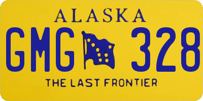 AK license plate GMG328