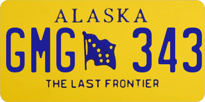 AK license plate GMG343