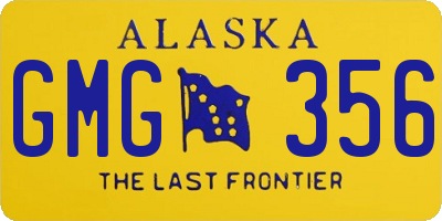 AK license plate GMG356