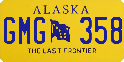 AK license plate GMG358