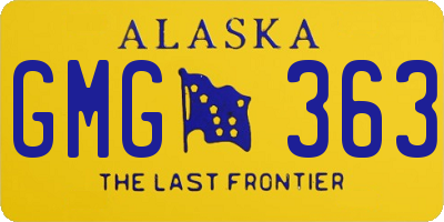 AK license plate GMG363