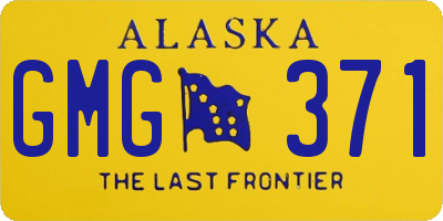 AK license plate GMG371