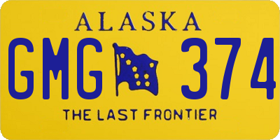 AK license plate GMG374