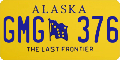 AK license plate GMG376