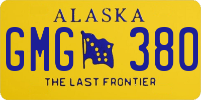 AK license plate GMG380