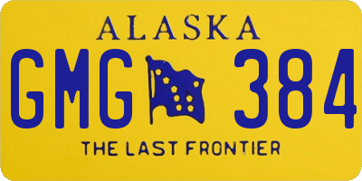 AK license plate GMG384