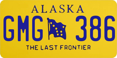 AK license plate GMG386