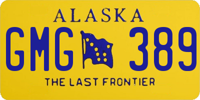 AK license plate GMG389