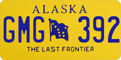 AK license plate GMG392