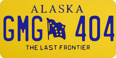 AK license plate GMG404