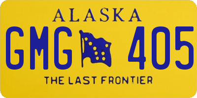 AK license plate GMG405