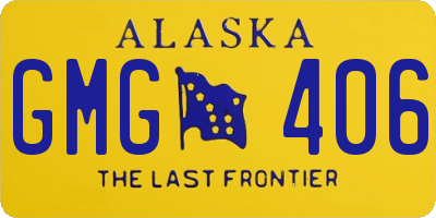 AK license plate GMG406
