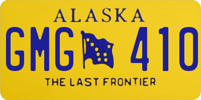 AK license plate GMG410