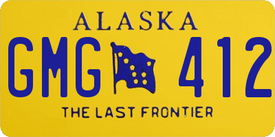 AK license plate GMG412