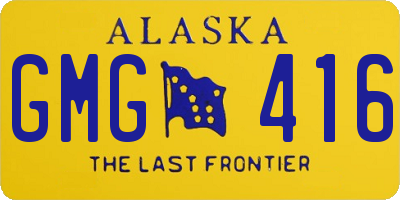 AK license plate GMG416