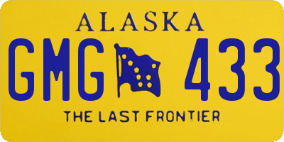 AK license plate GMG433