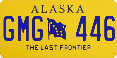 AK license plate GMG446