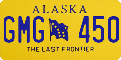 AK license plate GMG450