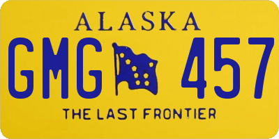 AK license plate GMG457
