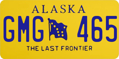 AK license plate GMG465