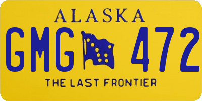AK license plate GMG472