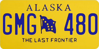 AK license plate GMG480