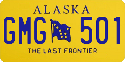 AK license plate GMG501