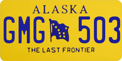 AK license plate GMG503