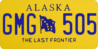 AK license plate GMG505