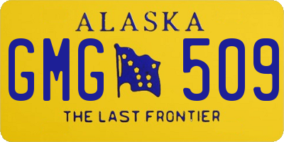 AK license plate GMG509