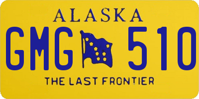AK license plate GMG510