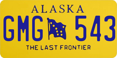 AK license plate GMG543