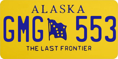 AK license plate GMG553