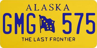 AK license plate GMG575