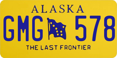 AK license plate GMG578