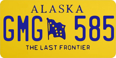 AK license plate GMG585