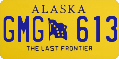 AK license plate GMG613