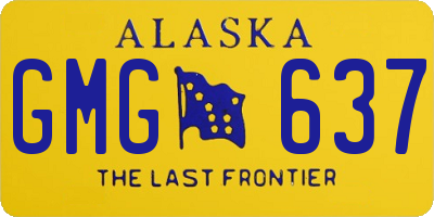 AK license plate GMG637