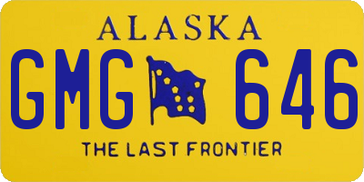 AK license plate GMG646