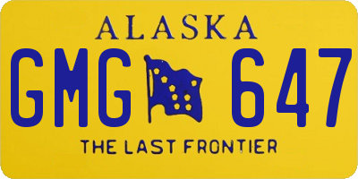 AK license plate GMG647