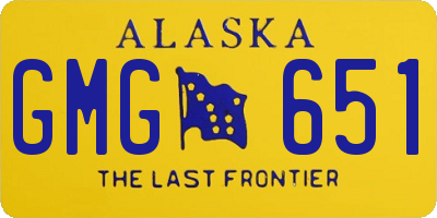 AK license plate GMG651