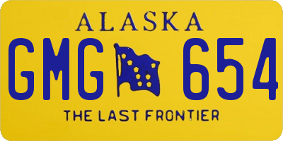 AK license plate GMG654