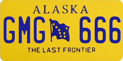 AK license plate GMG666